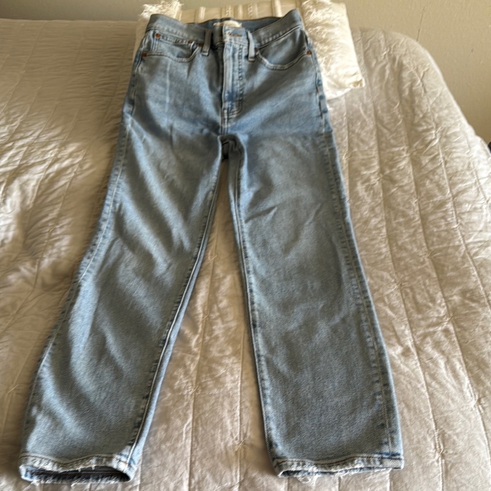 Madewell Blue Straight Leg Jeans